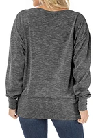 Flying Colors Oklahoma State Cowboys Womens Black Lainey Crew Sweatshirt