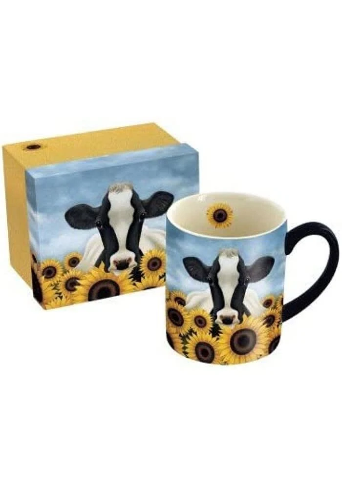 Kansas 14 oz Surrounded By Sunflowers Ceramic Mug - Yellow
