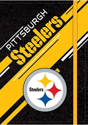Pittsburgh Steelers Stitched Notebook and Folder - Black
