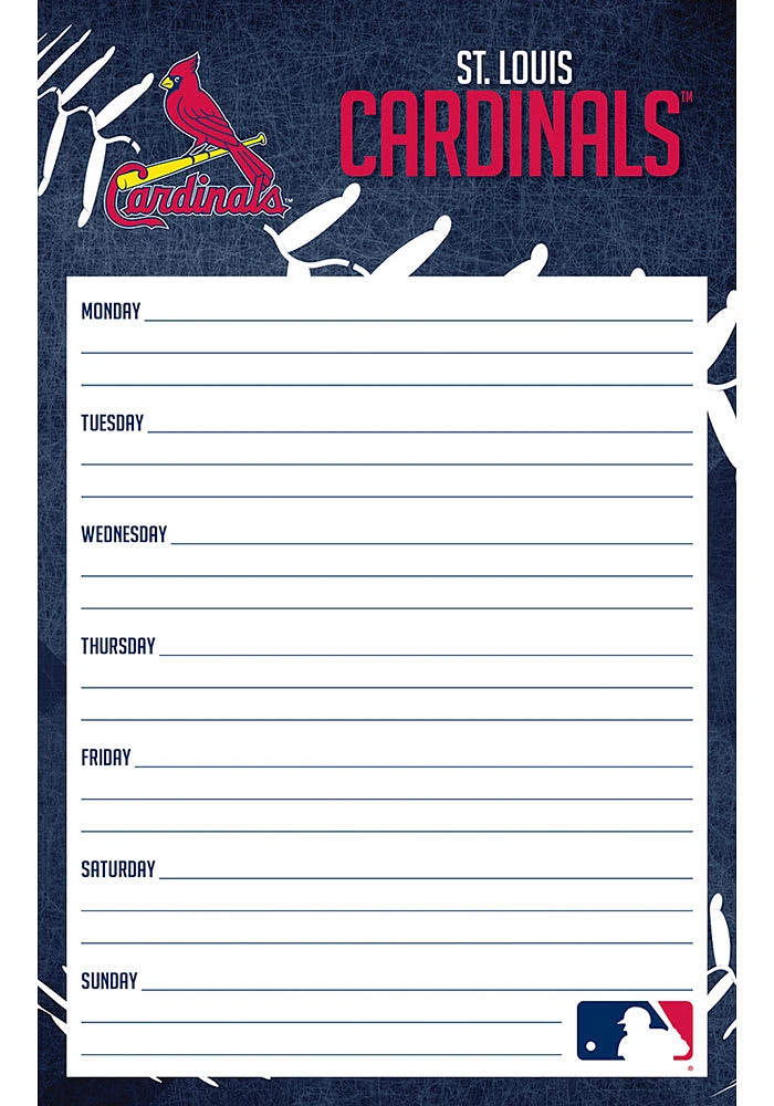 St Louis Cardinals Weekly Panner Notebook and Folder - Red