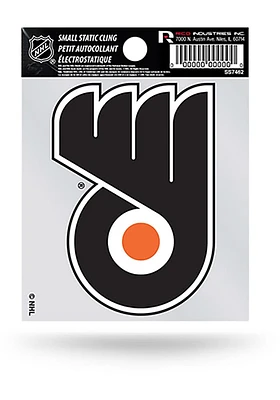 Philadelphia Flyers Small Auto Static Cling Decal - Black