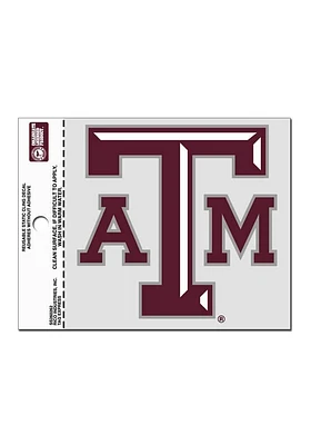 Texas A&M Aggies Small Auto Static Cling Decal - Red