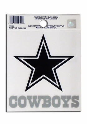 Dallas Cowboys Small Auto Static Cling Decal - Navy Blue
