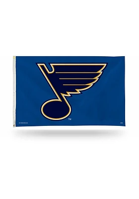 St Louis Blues 3x5 Grommet Silk Screen Grommet Flag - Blue