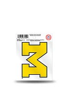 Michigan Wolverines Small Auto Static Cling Decal - Yellow