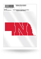 Nebraska Cornhuskers Small Auto Static Cling Decal - Red