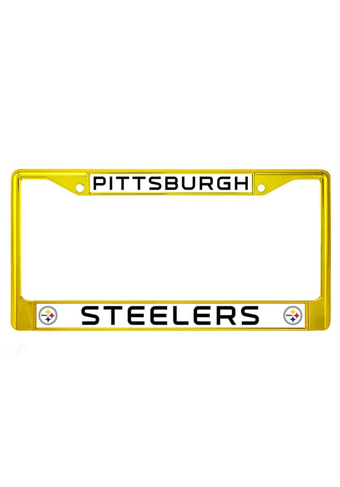 Pittsburgh Steelers Yellow Chrome License Frame