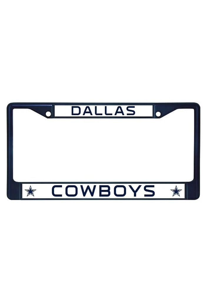 Dallas Cowboys Navy Colored Chrome License Frame