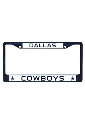 Dallas Cowboys Navy Colored Chrome License Frame
