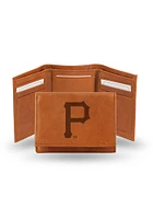 Pittsburgh Pirates Embossed Leather Mens Trifold Wallet