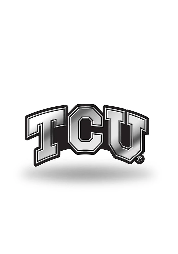 TCU Horned Frogs Molded Car Emblem - Silver