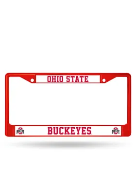 Ohio State Buckeyes Colored Chrome License Plate Frame - Red