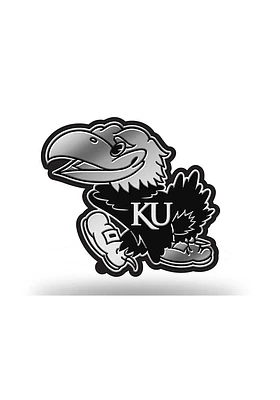 Kansas Jayhawks Molded Car Emblem - Silver
