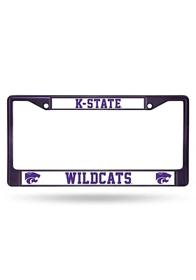 K-State Wildcats Colored Chrome License Plate Frame - Purple