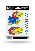 Kansas Jayhawks 3pk Auto Decal - Blue