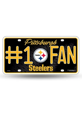 Pittsburgh Steelers #1 Fan Team Logo Car Accessory License Plate