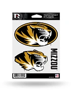 Missouri Tigers 3pk Auto Decal - Yellow