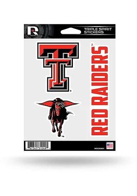 Texas Tech Red Raiders 3pk Auto Decal - Red