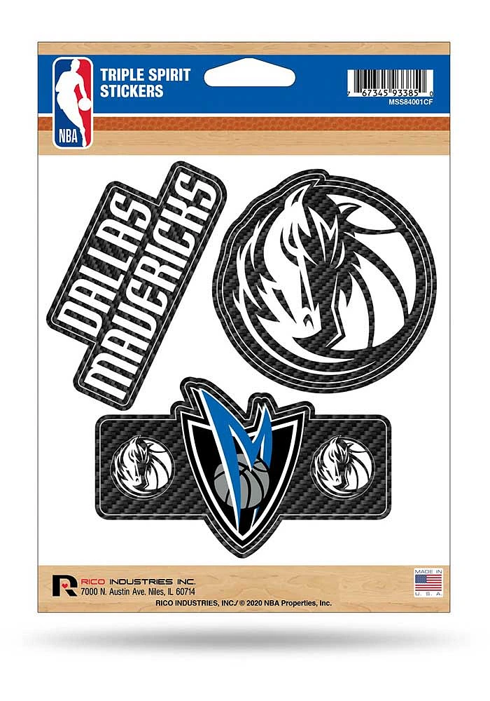 Dallas Mavericks Team 3pk Auto Decal - Blue