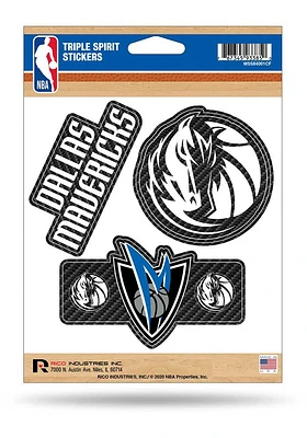 Dallas Mavericks Team 3pk Auto Decal - Blue