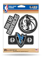 Dallas Mavericks Team 3pk Auto Decal - Blue