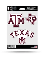 Texas A&M Aggies 3PK Auto Decal - Maroon