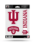 Indiana Hoosiers 3PK Auto Decal - Red