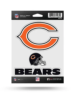 Chicago Bears 3PK Auto Decal - Blue