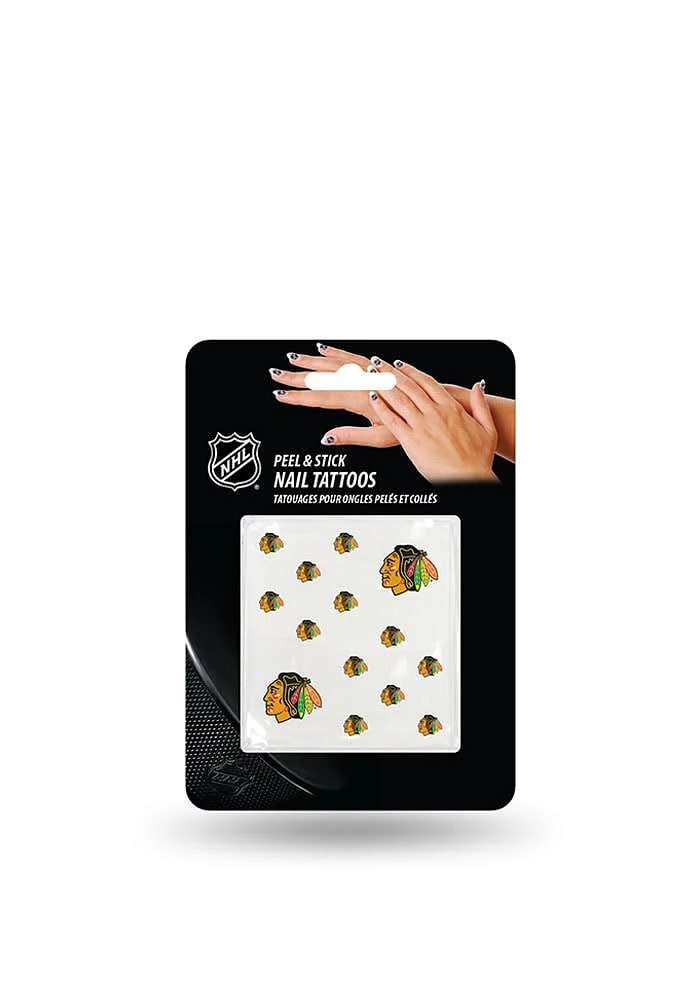 Chicago Blackhawks Peel Stick Fingernail Tattoo