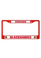 Chicago Blackhawks Red Colored Chrome License Plate Frame - Red