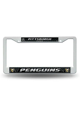 Pittsburgh Penguins Plastic License Plate Frame - White