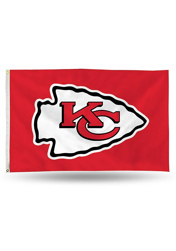 Kansas City Chiefs 3x5 Team Logo Grommet Silk Screen Grommet Flag - Red