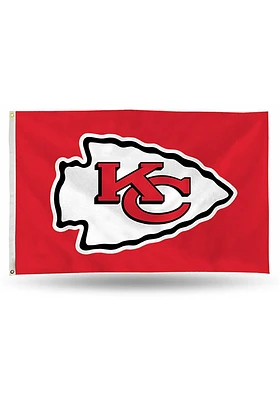 Kansas City Chiefs 3x5 Team Logo Grommet Silk Screen Grommet Flag - Red