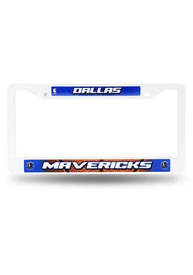 Dallas Mavericks Plastic License Plate Frame - White