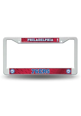 Philadelphia 76ers Plastic License Plate Frame - White