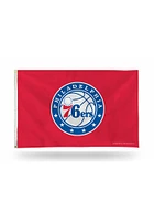 Philadelphia 76ers 3x5 ft Deluxe Silk Screen Grommet Flag - Red