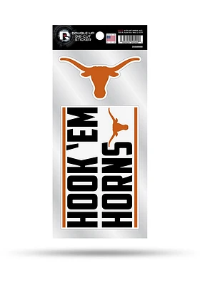 Texas Longhorns 2 Pack Die Cut Auto Decal - Burnt Orange