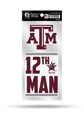 Texas A&M Aggies 2 Pack Die Cut Auto Decal - Maroon