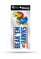 Kansas Jayhawks 2 Pack Die Cut Auto Decal - Blue