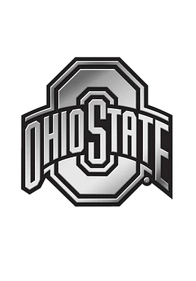 Ohio State Buckeyes Molded Plastic Car Emblem - Silver