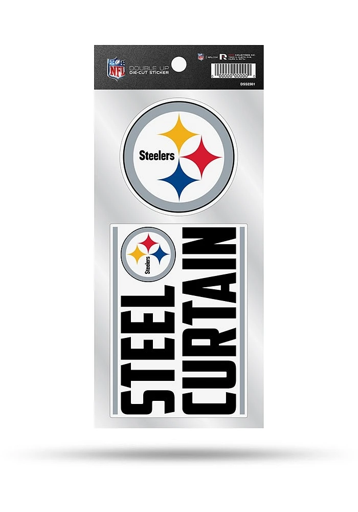 Pittsburgh Steelers 2 Pack Die Cut Auto Decal - Black