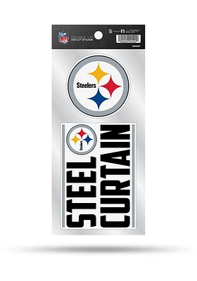 Pittsburgh Steelers 2 Pack Die Cut Auto Decal - Black