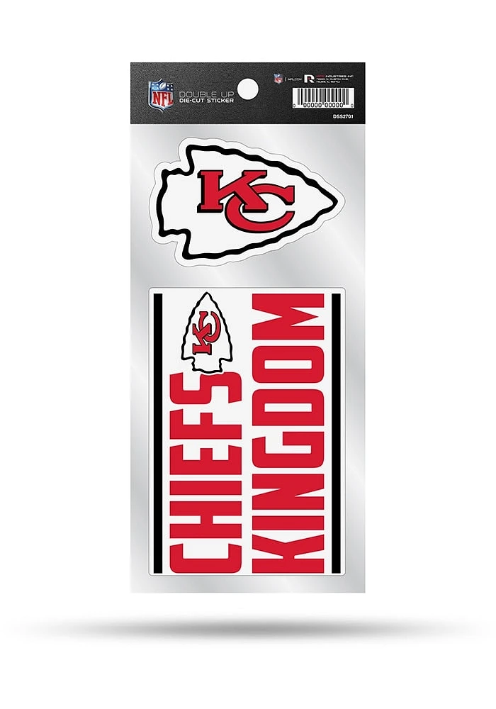 Kansas City Chiefs 2 Pack Die Cut Auto Decal - Red
