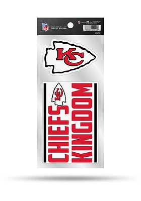 Kansas City Chiefs 2 Pack Die Cut Auto Decal - Red