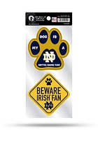 Notre Dame Fighting Irish 2-Piece Pet Themed Auto Decal - Navy Blue
