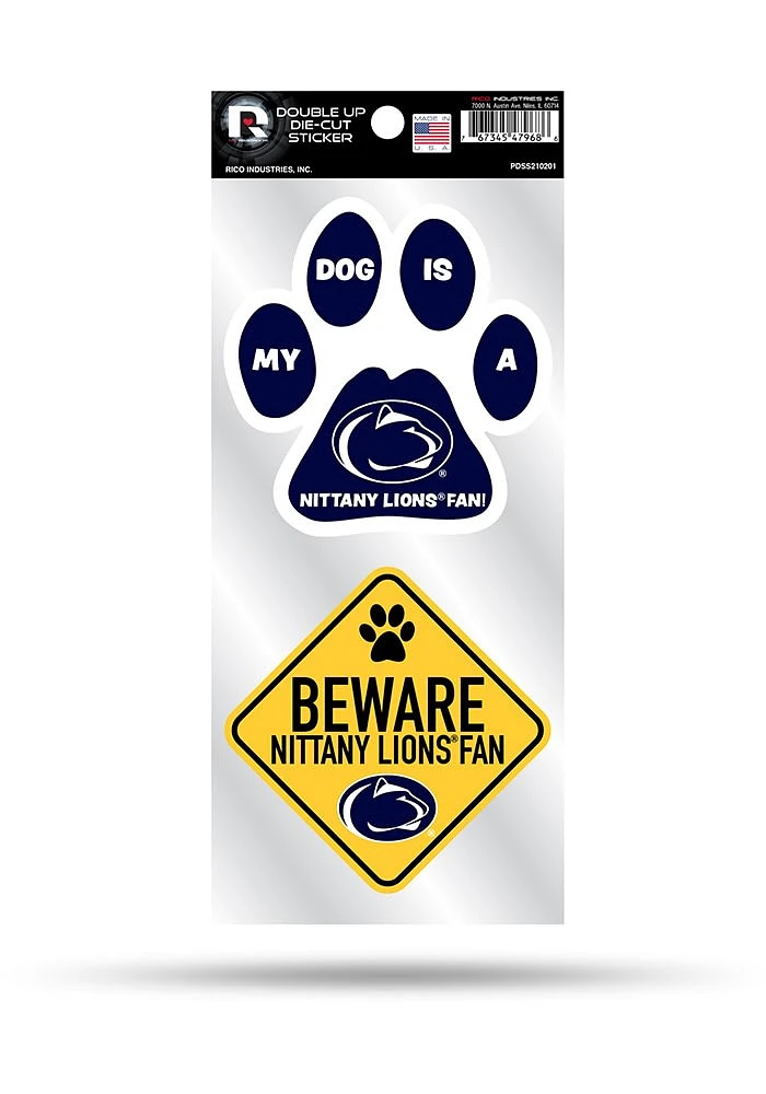 Penn State Nittany Lions 2-Piece Pet Themed Auto Decal - Navy Blue