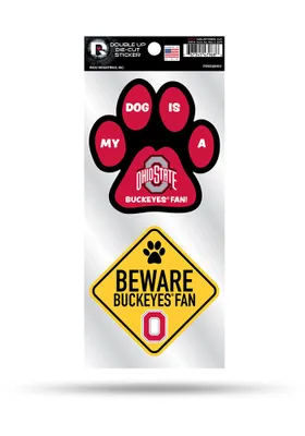 Red Ohio State Buckeyes 2-Piece Pet Themed Decal