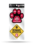 Red Ohio State Buckeyes 2-Piece Pet Themed Decal