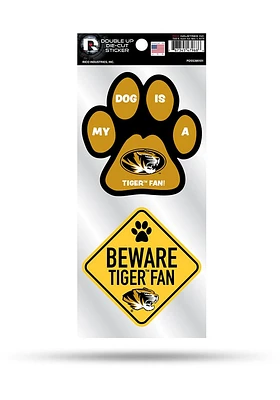 Missouri Tigers 2-Piece Pet Themed Auto Decal - Black