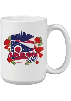 Akron Skyline and State Flowers 15oz Mug